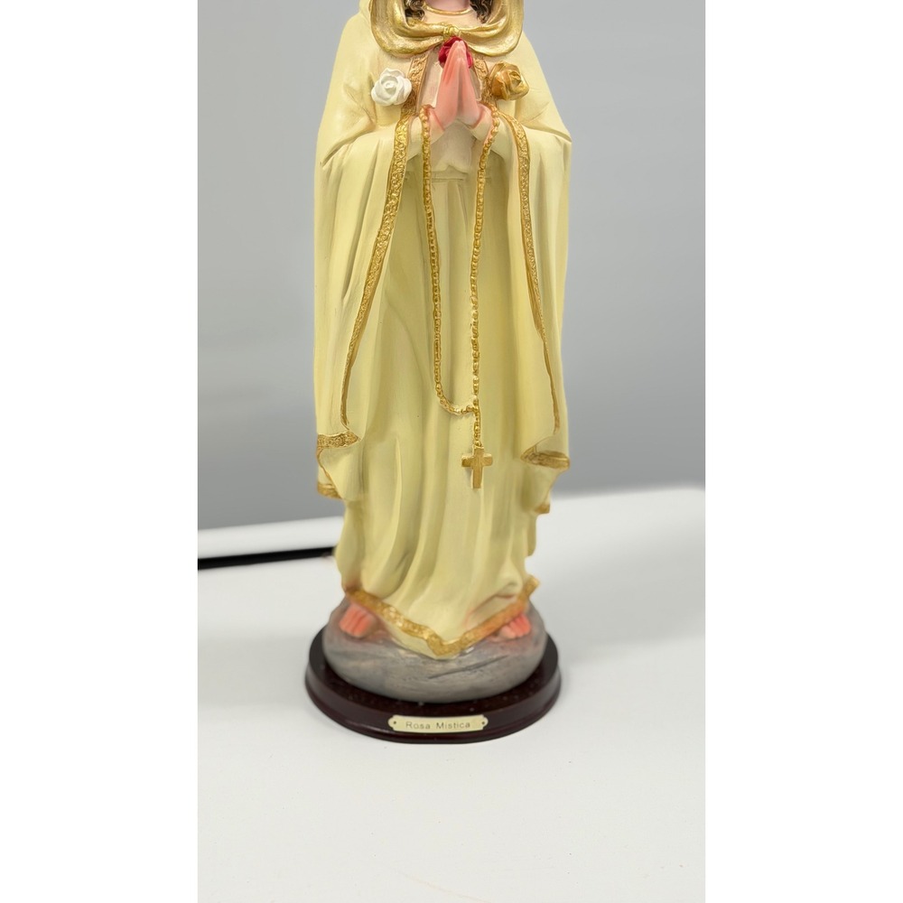 Rosa Mistica Virgin Mary Statue 16.5" Figurine Our Lady Mystical Rose Catholic - Picture 2 of 7